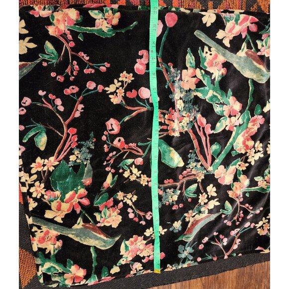 Set Of 2 Artistic Velvet Floral Quilted Black Pillow Covers.  21 inch - Picture 9 of 9